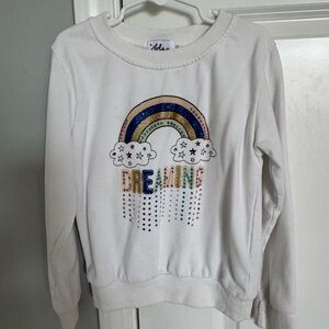 Lola White Sweatshirt with Star Accents